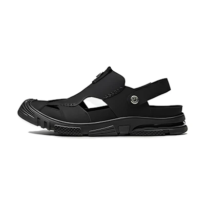 Aokang PU Outdoor Casual Breathable CMFT 'Black Sandals'