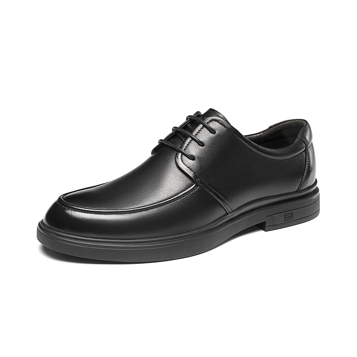 Aokang Retro Business Dress Shoes 'Black Leather Lace-Up' 圖 2
