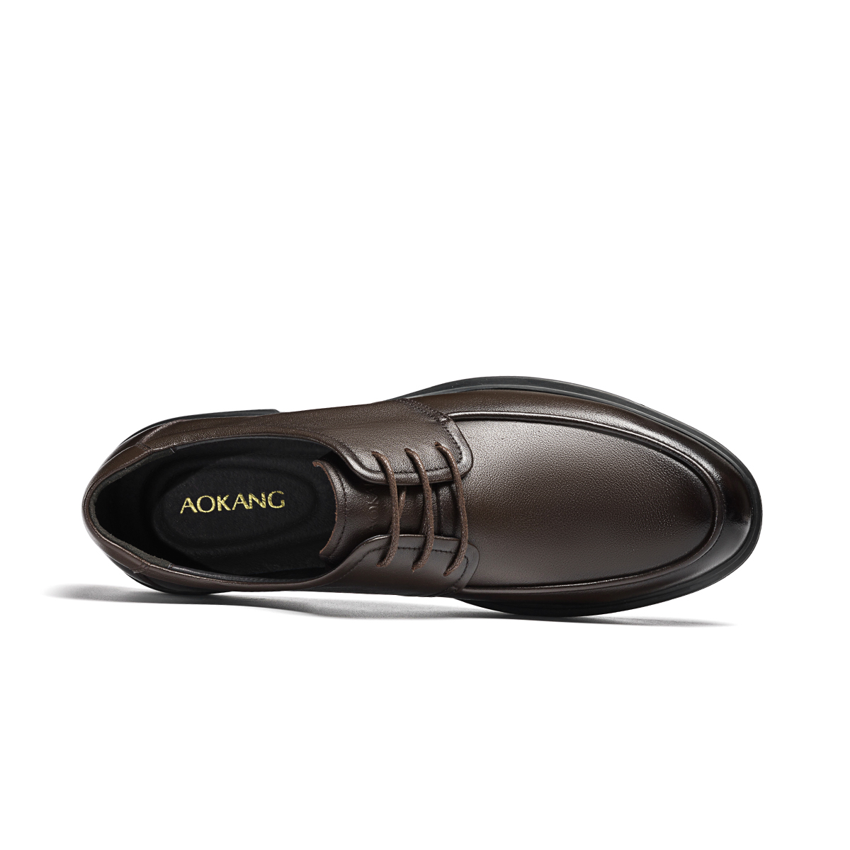 Aokang Retro Low-Top Lace-Up Dress Leather Shoes 'Brown' 圖 4