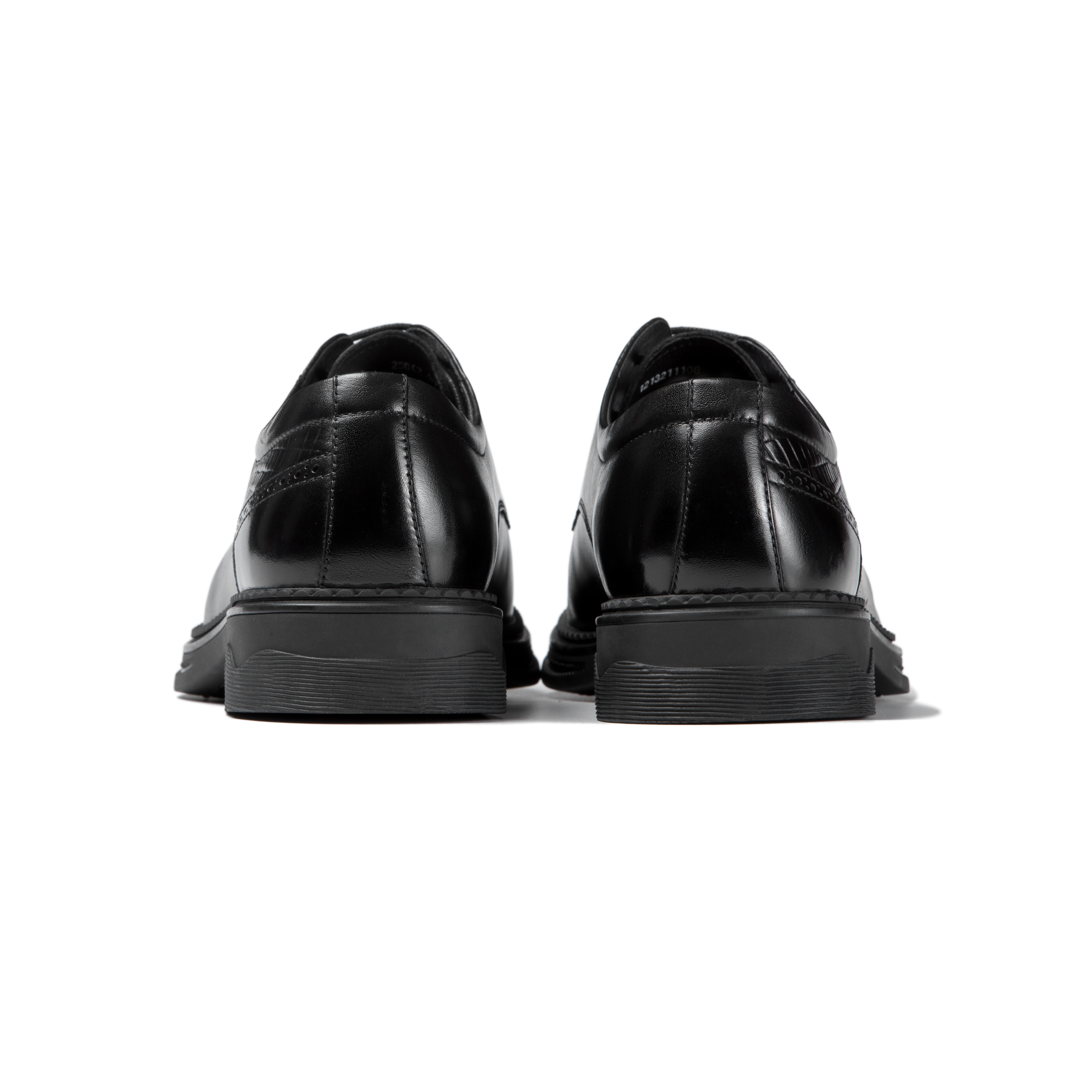 Aokang Round Toe Breathable Lace-Up Business Dress Shoes 'Black' 圖 4