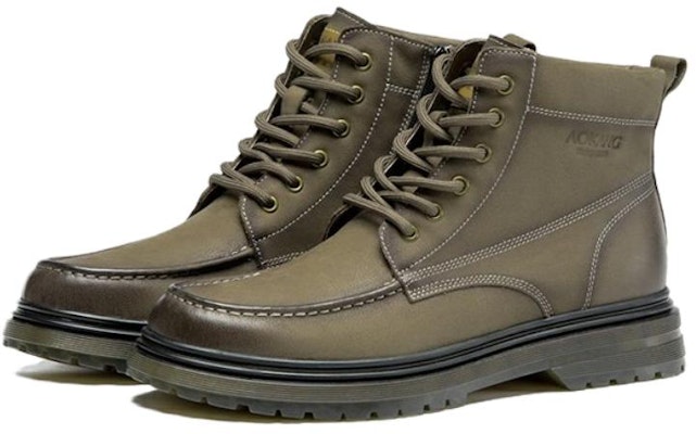AOKANGラウンドトゥ・レースアップ・マーティンブーツ(ブラウンレザー) 1223913008 Shop AOKANGラウンドトゥ・レースアップ・マーティンブーツ(ブラウンレザー) 1223913008