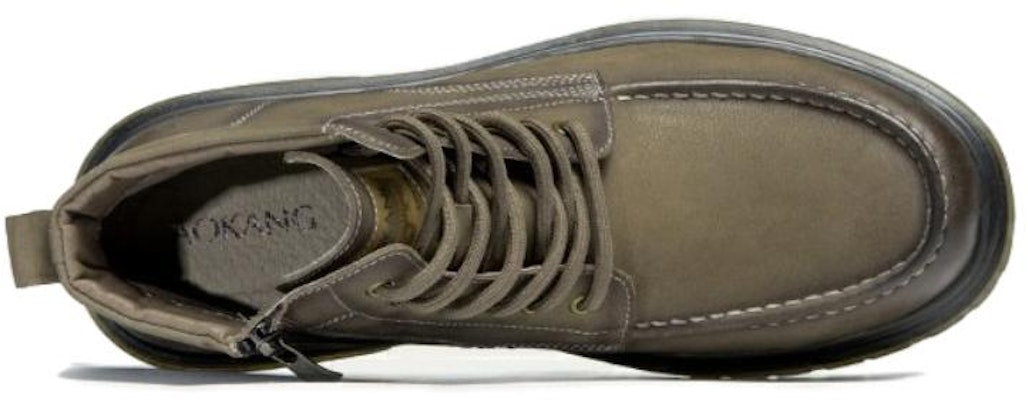 AOKANGラウンドトゥ・レースアップ・マーティンブーツ(ブラウンレザー) 1223913008 Purchase AOKANGラウンドトゥ・レースアップ・マーティンブーツ(ブラウンレザー) 1223913008