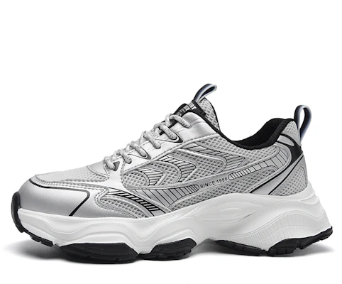 AOKANG Silver Metallic Dad Shoes - Lightweight, Comfy, Non-slip Sports Sneakers. 111540488 Buy AOKANG Silver Metallic Dad Shoes - Lightweight, Comfy, Non-slip Sports Sneakers. 111540488