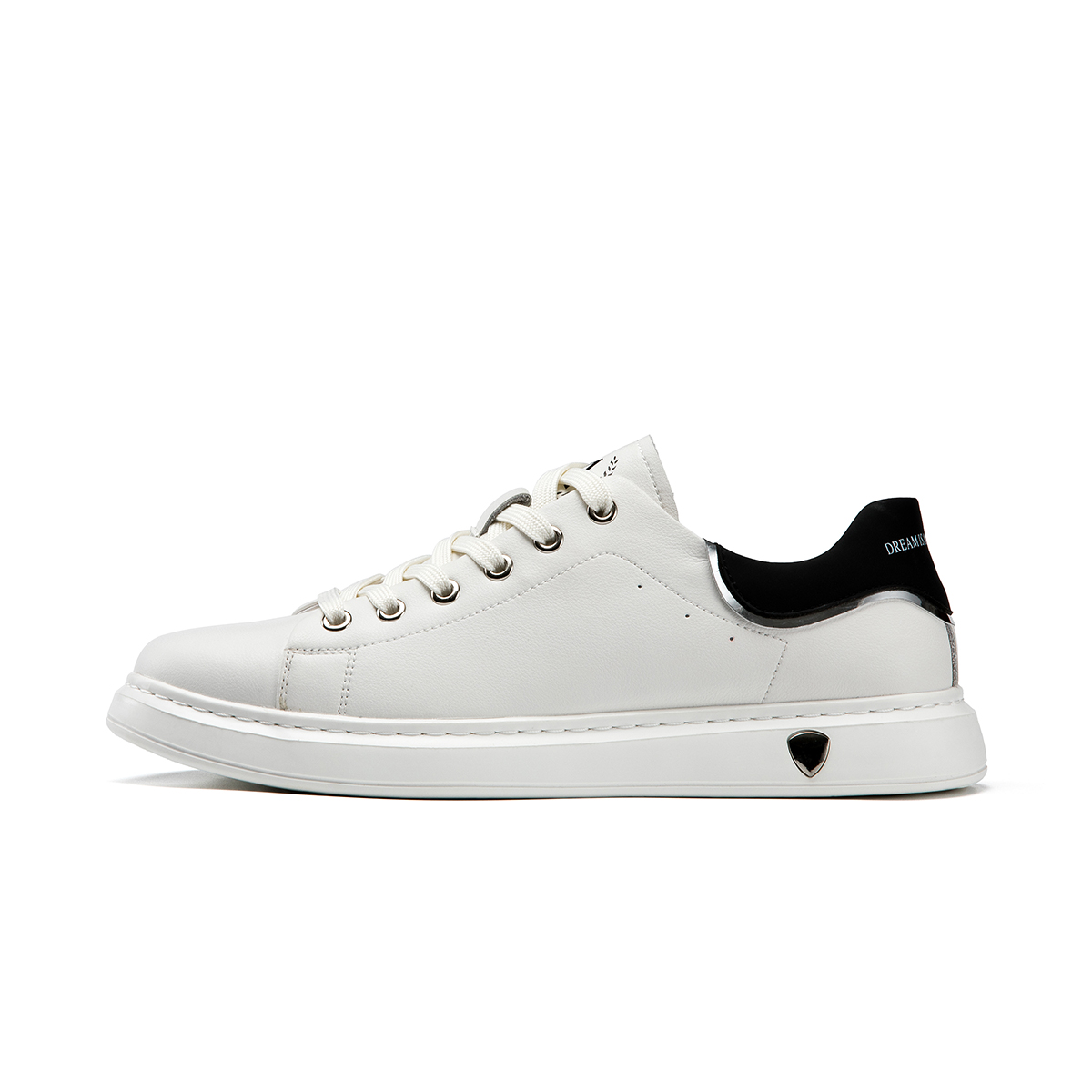 Aokang Synthetic Leather Low Top 'Casual CMFT Black and White'
