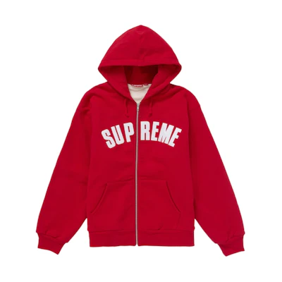 Arc Thermal Zip Up Hooded Sweatshirt Red