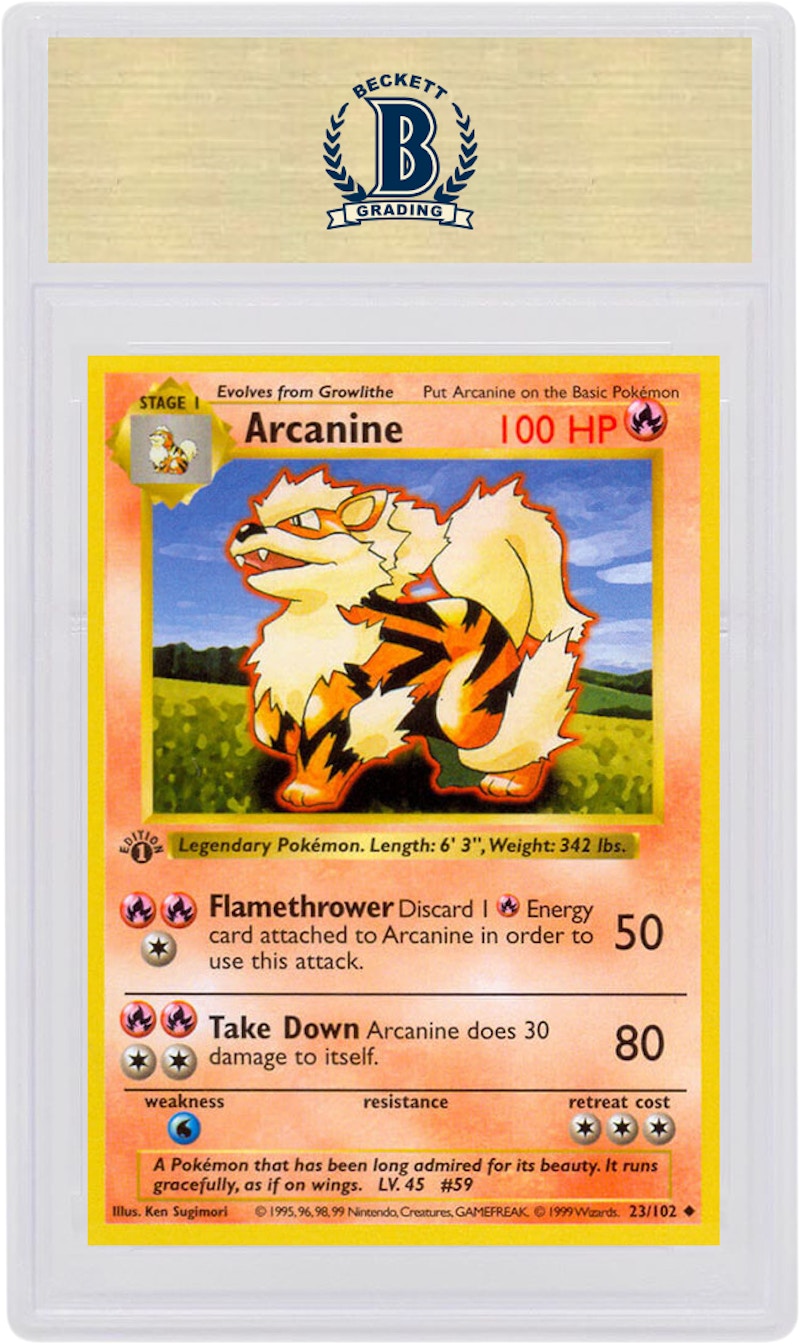 Order 火焰犬宝可梦卡1999基本系列首版#23/102