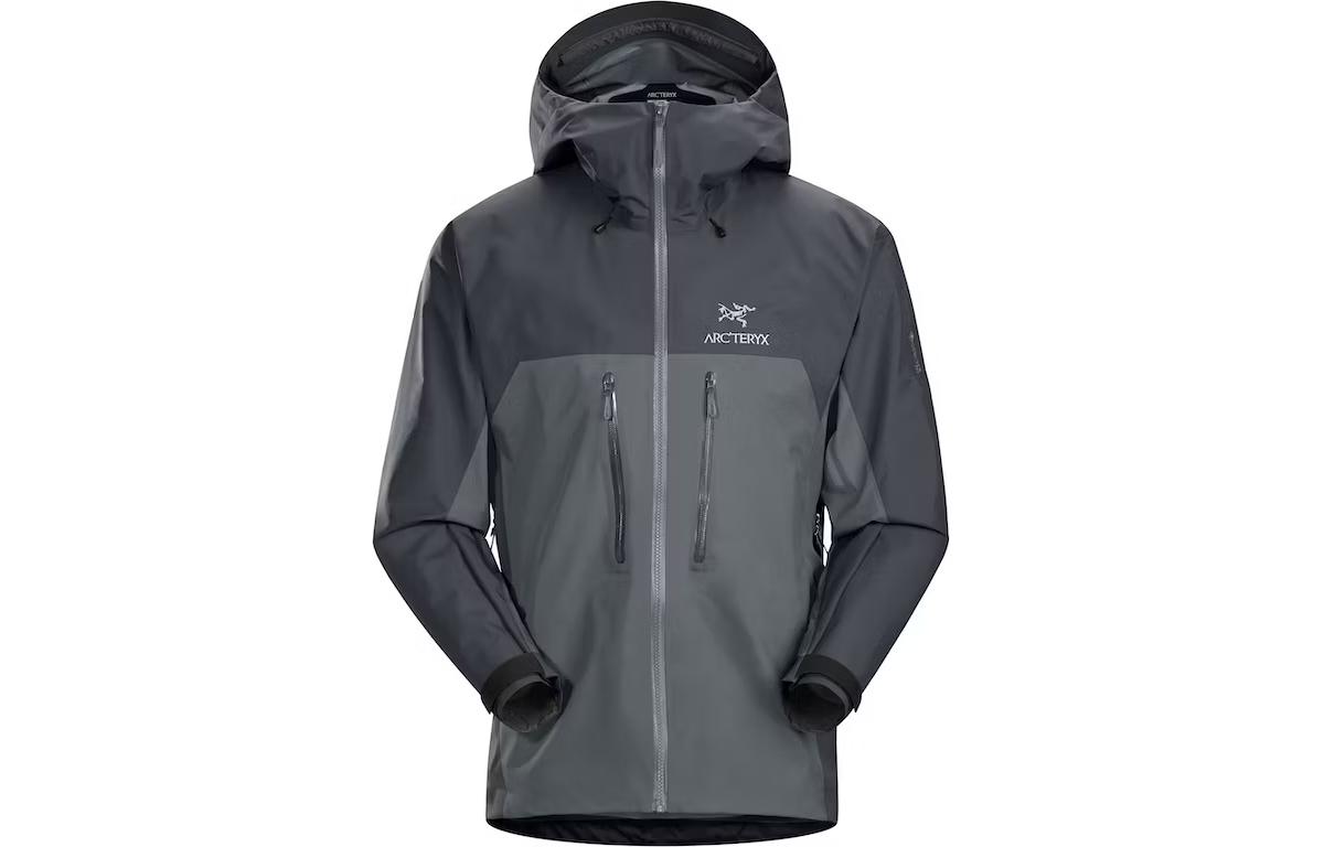 Arcteryx Alpha AR Jacket Gray Colorblock Logo Hooded Zip Jacket - Casual X000004811