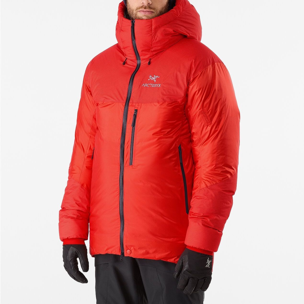 Sizing Arcteryx Alpha Series Winter Down Insulated Hooded Jacket for Hiking & Climbing 25683