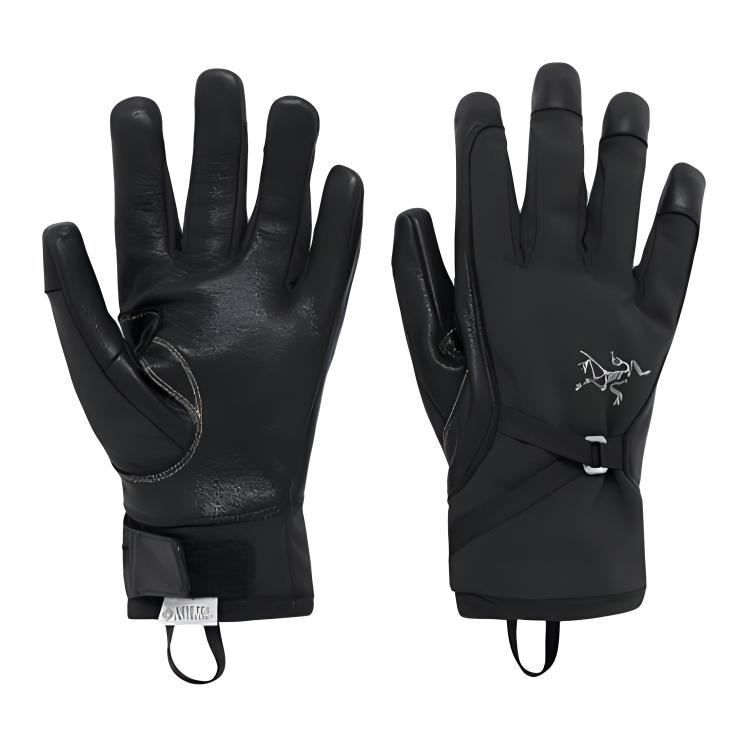 Arcteryx Alpha SL Embroidered Goat Leather Sports Gloves Unisex Black. 30081