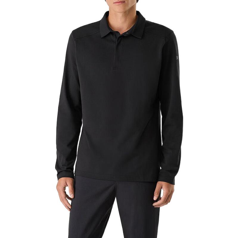 Shop Arcteryx Arc'teryx Captive  Black Long Sleeve Outdoor Polo Shirt Casual Wear 30124