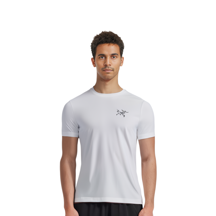 Lookbook Arcteryx Arc'teryx Emblem Series  Slim Fit White Crewneck Graphic T-Shirt Vintage Style 28860