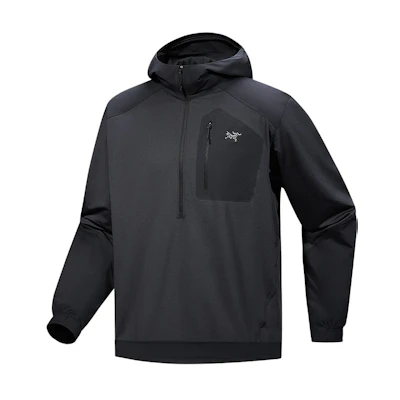 Arcteryx Arc'teryx Konseal Black Embroidered Logo Hoodie - Breathable Solid Color X000009807