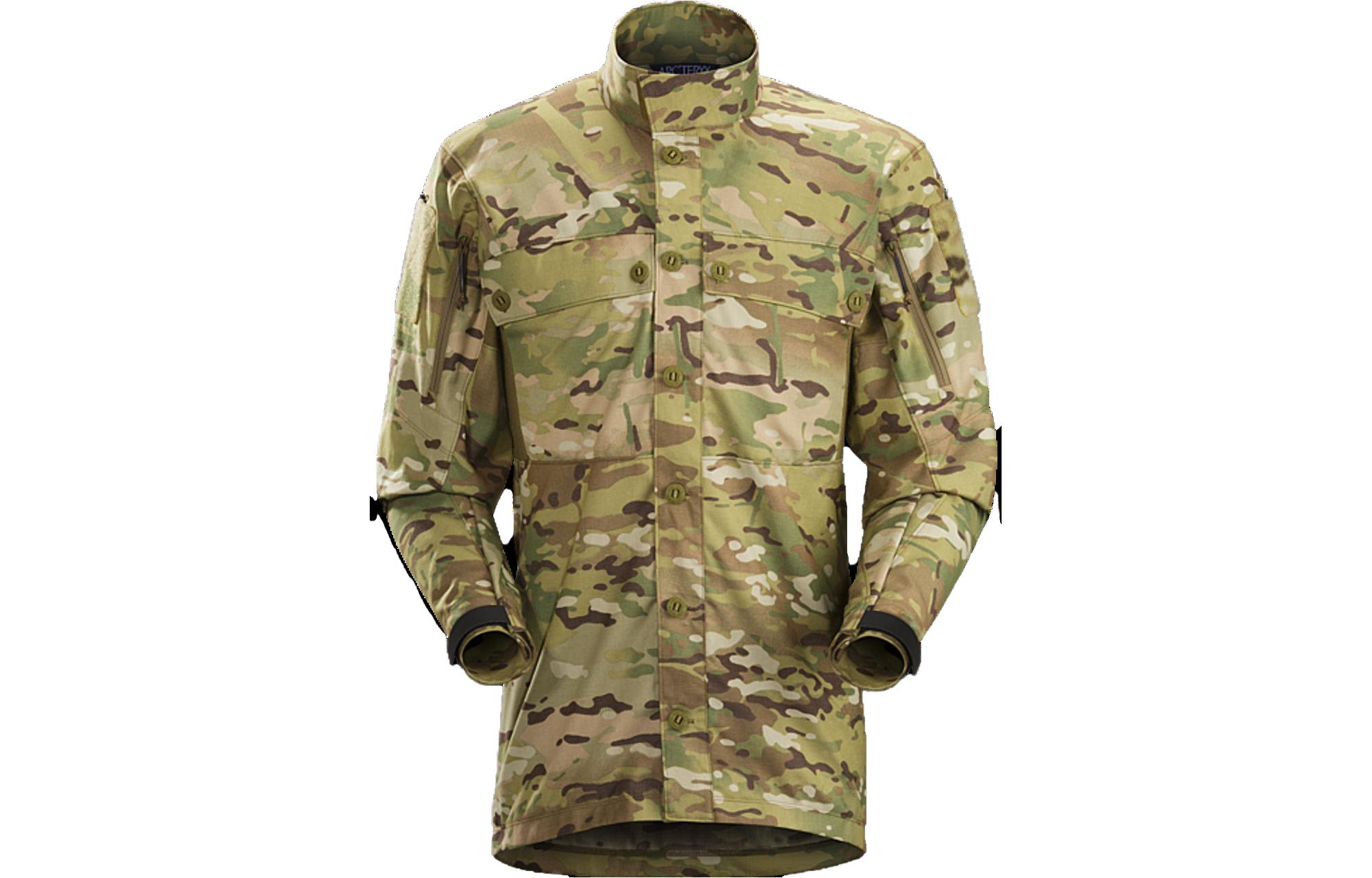 Arcteryx Arc'teryx Military Series Camo Long Sleeve Jacket Shirt with Multi-Pockets - Green 15706 圖 2