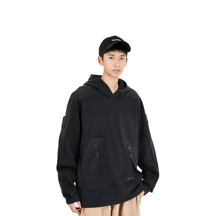 Lookbook 始祖鳥 Arc''teryx System-A Leston 黑色連帽長袖上衣。 29724