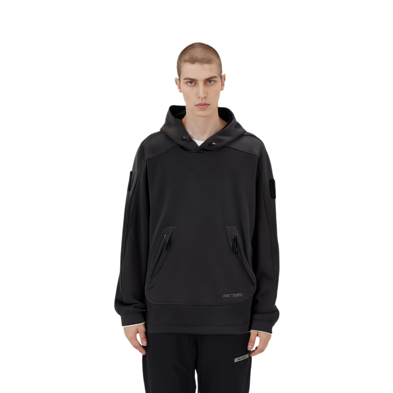 Sizing 始祖鳥 Arc''teryx System-A Leston 黑色連帽長袖上衣。 29724