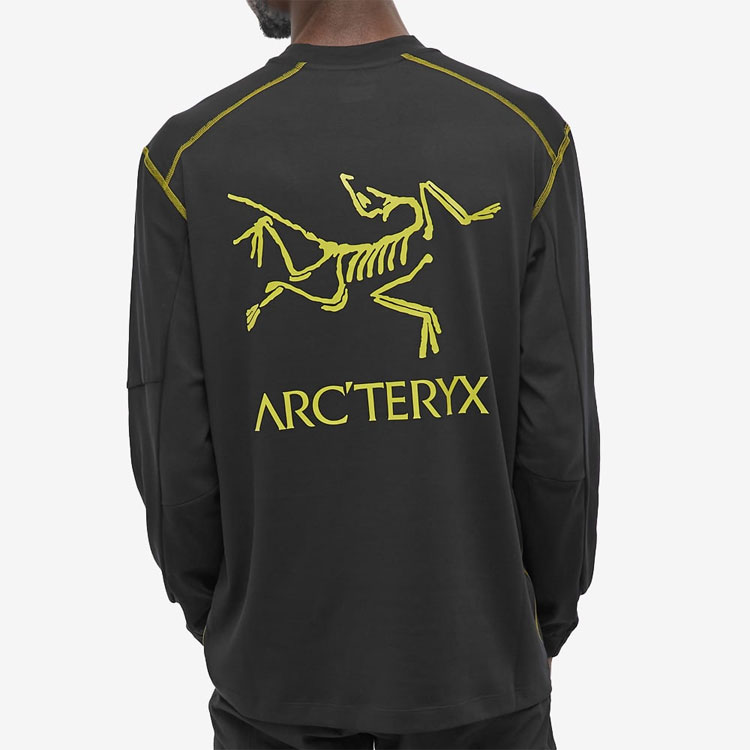Shop Arcteryx Arc'teryx SYSTEM_A Casual Breathable Printed Crewneck Long Sleeve T-Shirt 28956