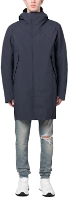 Arcteryx Arc'teryx Veilance Solid Straight Long Sleeve Hooded Jacket Navy. 30684 Shop Arcteryx Arc'teryx Veilance Solid Straight Long Sleeve Hooded Jacket Navy. 30684