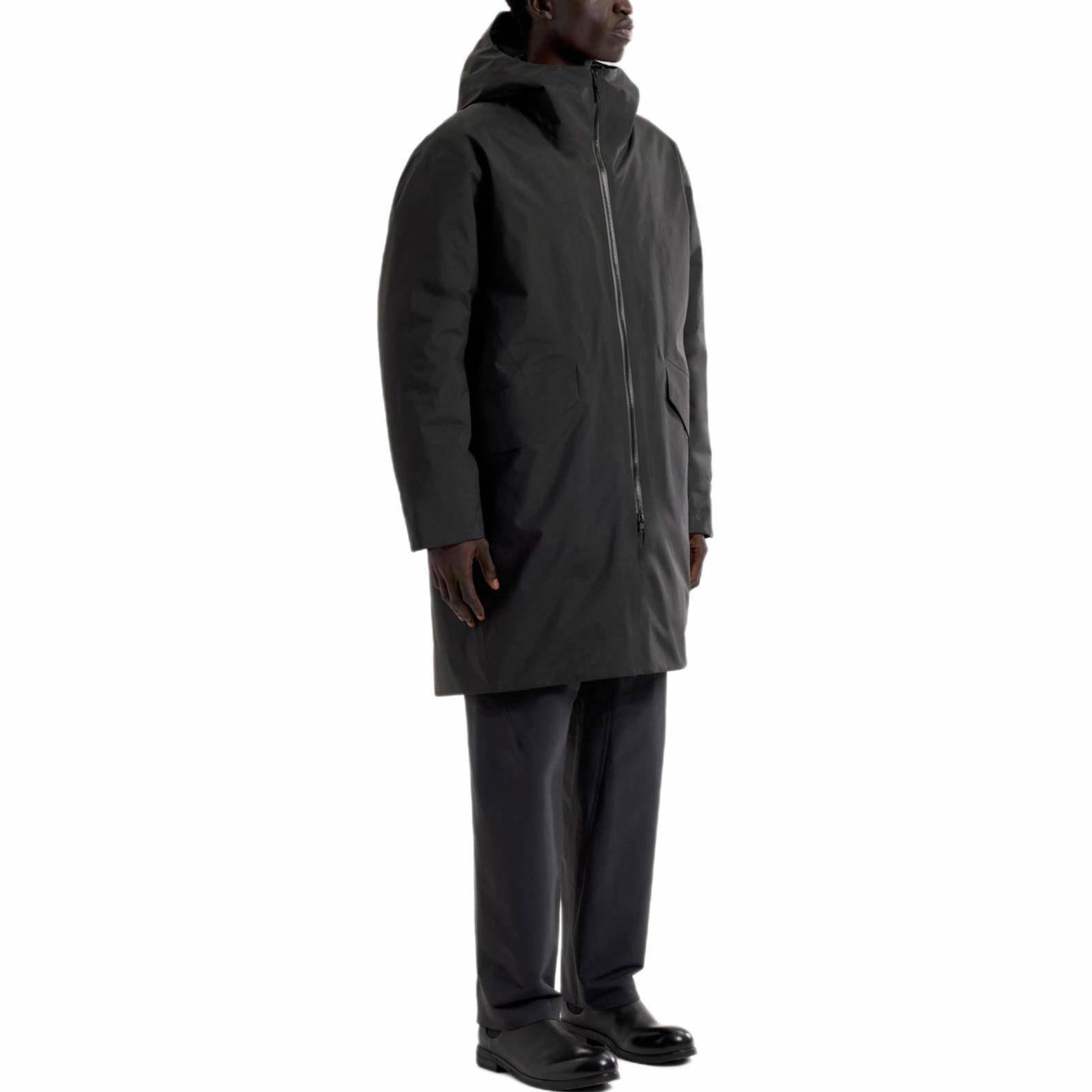 Shop Arcteryx Arc'teryx Veilance Monitor Down Coat  Full-Zip Hooded Mid-Length Jacket. X000009013