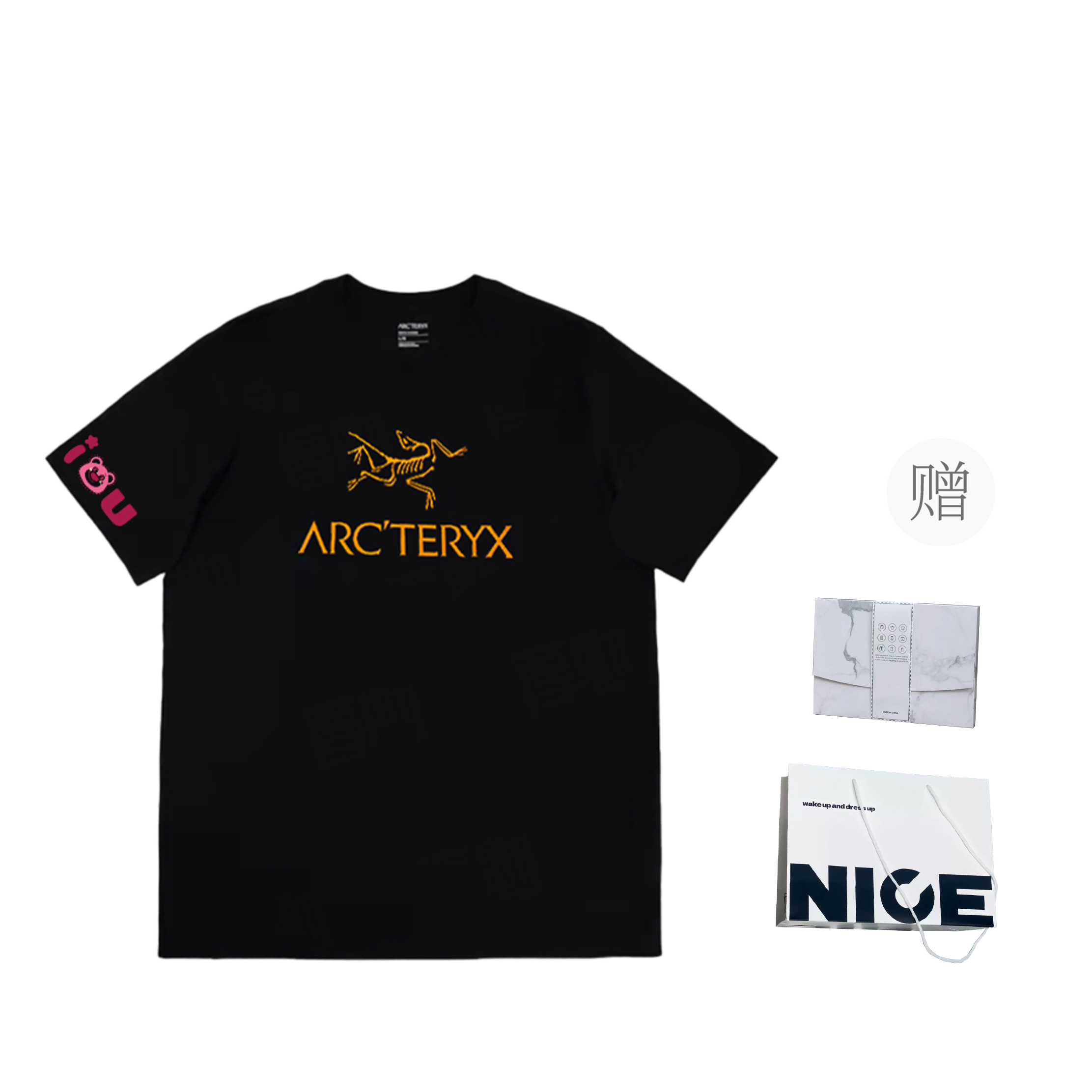 Arcteryx Arc'Word Unisex Black Outdoor Logo Crewneck T-Shirt X000007991（Team702-9）
