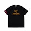 Order Arcteryx Arc'Word Unisex Black Outdoor Logo Crewneck T-Shirt X000007991(Team702-9)