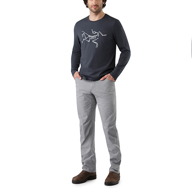 Details for Arcteryx Archaeopteryx LS Logo Crewneck Long Sleeve Retro  T-Shirt. 19763