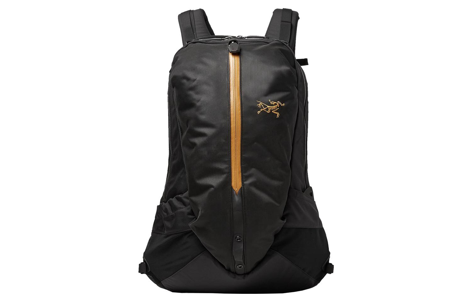 Arcteryx ARRO 22L Black Gold 24K Nylon Urban Outdoor Backpack Unisex. 24016-24K BLACK