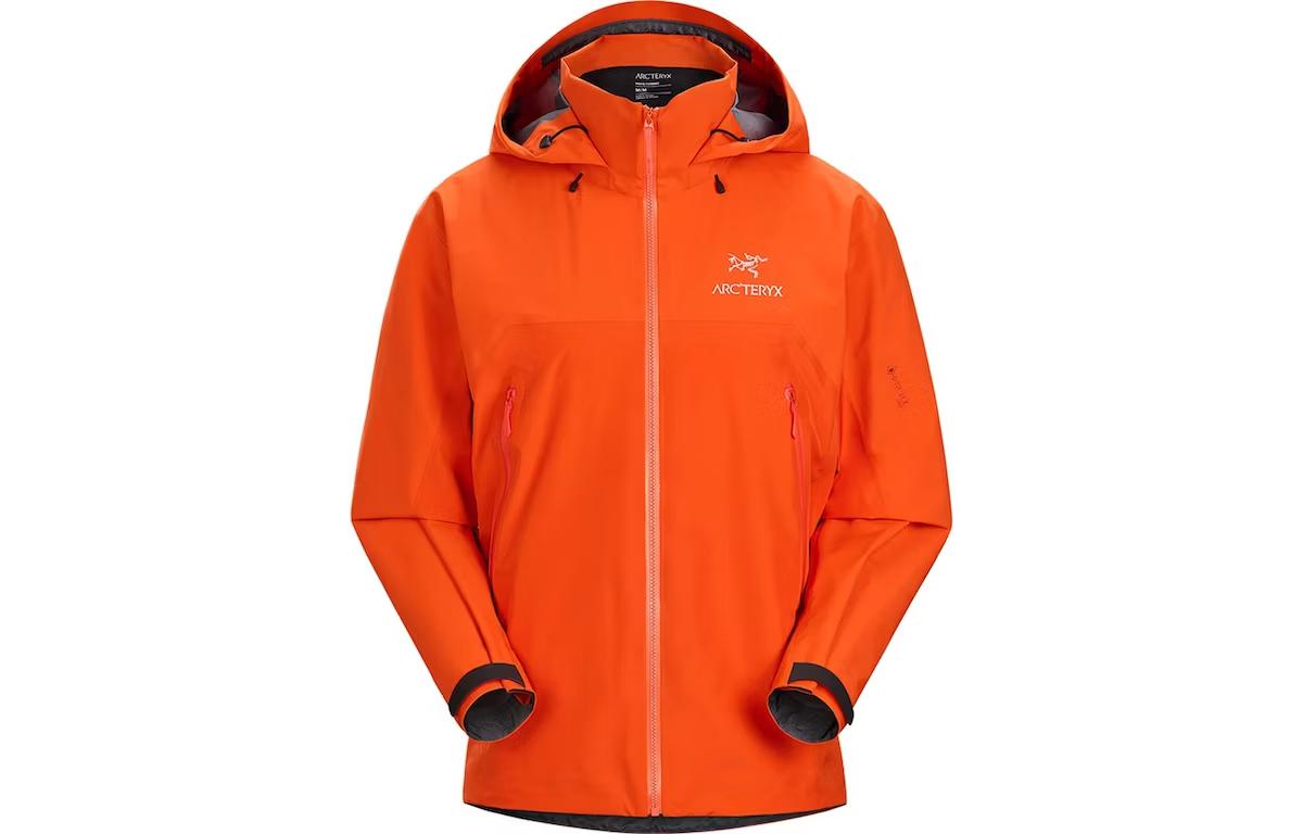 Arcteryx Beta AR Orange Red Logo Jacket - Casual Hooded Long Sleeve X000007163