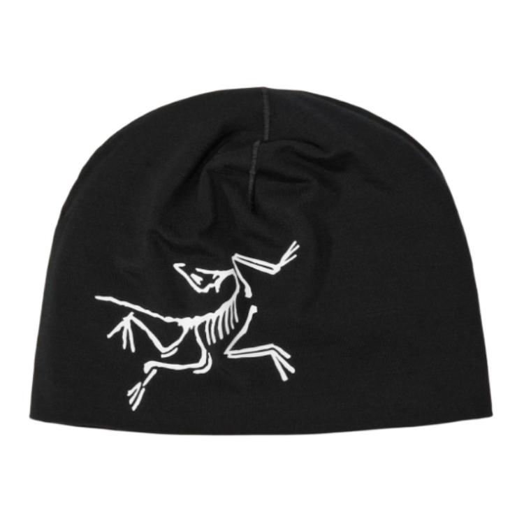 Arcteryx Black Wool Nylon Stretch Knit Beanie Unisex Couple Design X000009936-Black / Arctic Silk