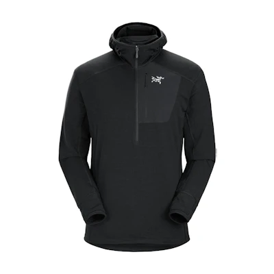 Arcteryx Delta 1/2 Zip Neck Hoody Black Fleece Pullover Jacket L07956900