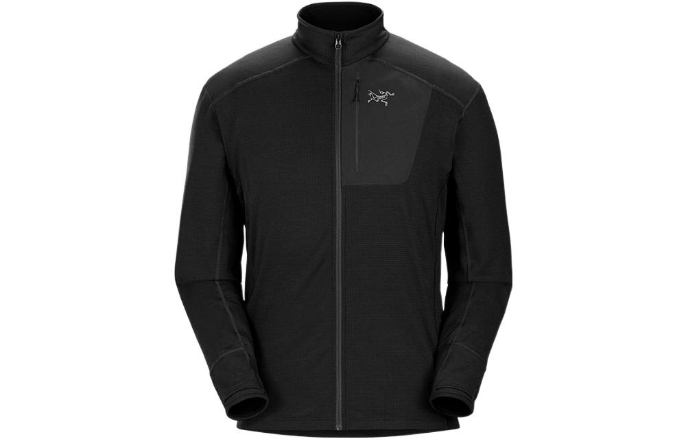 Arcteryx Delta  Black Full-Zip Jacket with Color Block Stand Collar. 29665