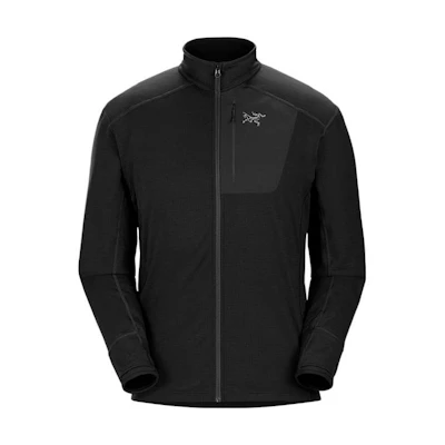 Arcteryx Delta Black Full-Zip Jacket with Color Block Stand Collar. 29665