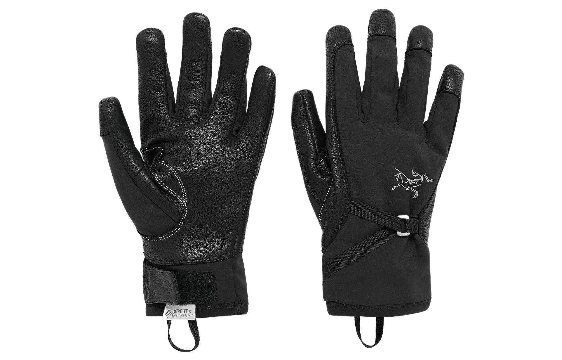 Arcteryx Durable Lightweight Leather Sports Gloves Unisex Black Fashion Style X000006512