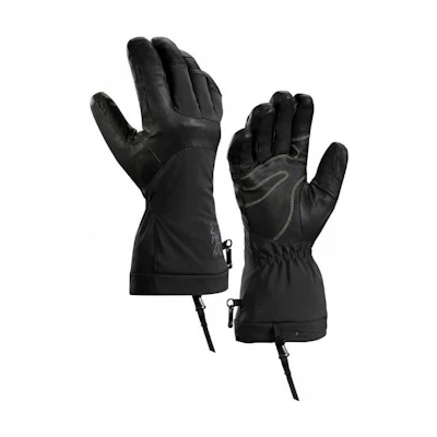 Arcteryx Fission SV Black Insulated Polyester Gloves Unisex Couple Style. X000006638
