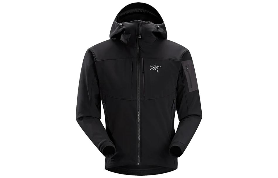 Arcteryx Gamma MX Logo Print Hooded Jacket Black 12660