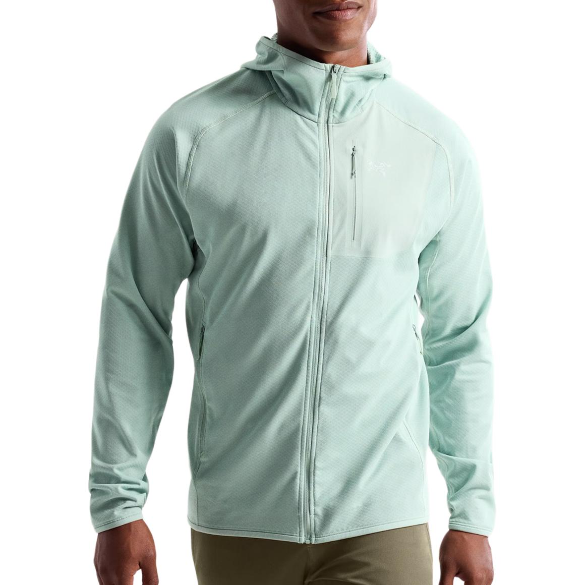 Arcteryx Green Logo Pocket Zip-Up Hoodie Jacket AJPSM07743-SGE