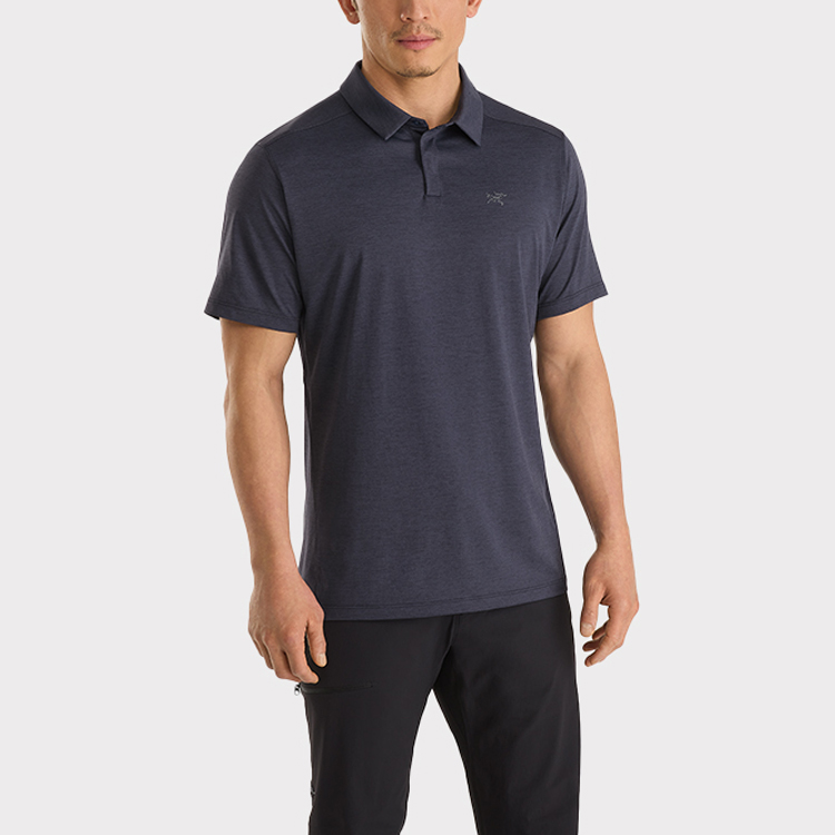 Lookbook Arcteryx Kadem  Breathable Polo Shirt with Solid Color Logo Design. 30776