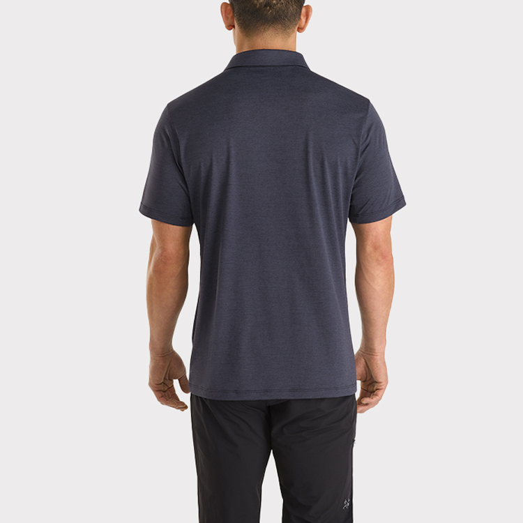 Shop Arcteryx Kadem  Breathable Polo Shirt with Solid Color Logo Design. 30776