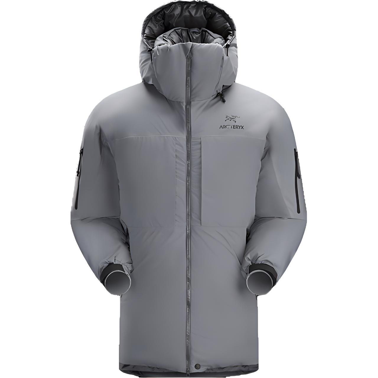 Arcteryx LEAF  Grey Hoodie Jacket with Solid Logo Print Long Sleeve Design 15387