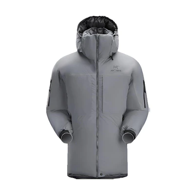 Arcteryx LEAF Grey Hoodie Jacket with Solid Logo Print Long Sleeve Design 15387