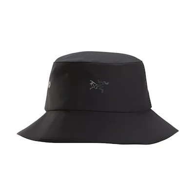 Arcteryx Lightweight Breathable Logo Bucket Hat Unisex Black. 29087-black