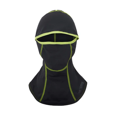 Arcteryx Logo Embroidered Soft Breathable Windproof Unisex Hat Black/Aurora Green Volta Balaclava