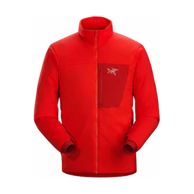Arcteryx Logo Print Slim-Fit Jacket with Stand Collar Long Sleeves 18355