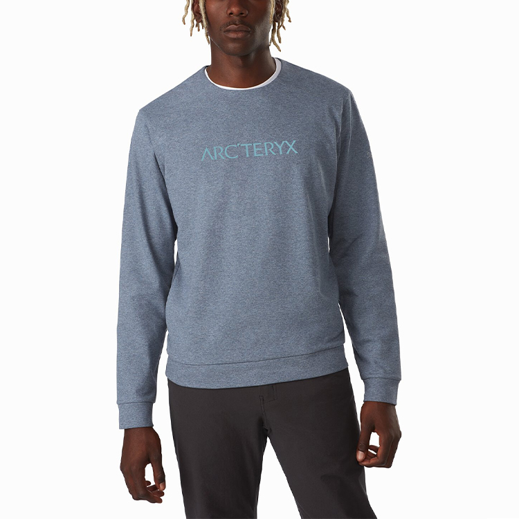Sizing Arcteryx Mentum Centre Loose Fit Pullover Sweatshirt with Letter Print 28123