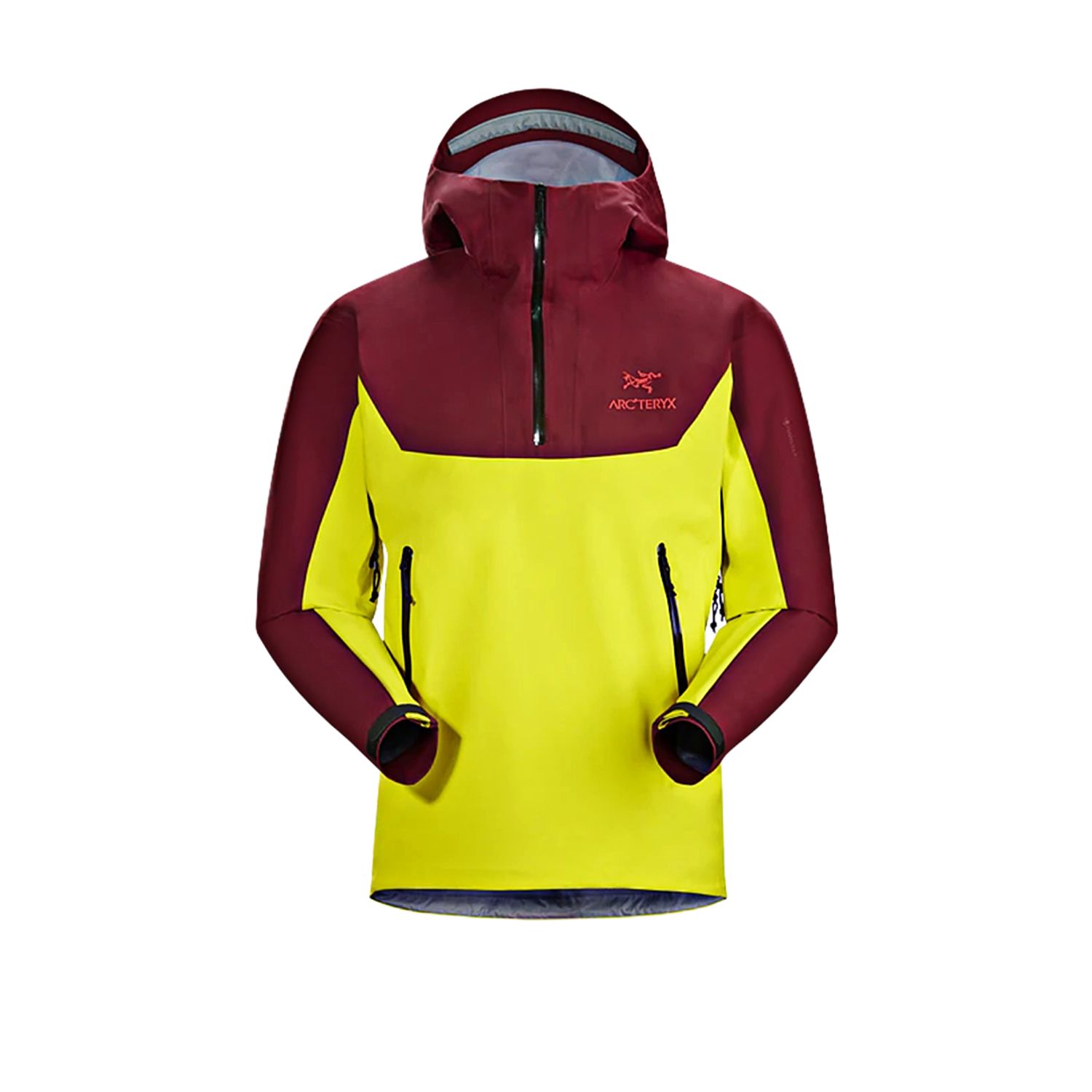 Arcteryx Pullover Embroidered Logo Jacket Scarlet/Exciting Green 25563