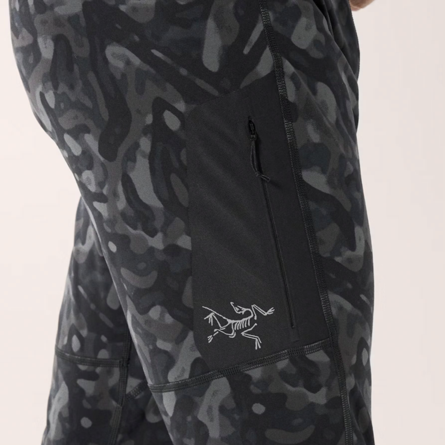 Details for Arcteryx RHO LT FW24  Black Grottoflage Camo Soft Thermal Sweatpants X000009320