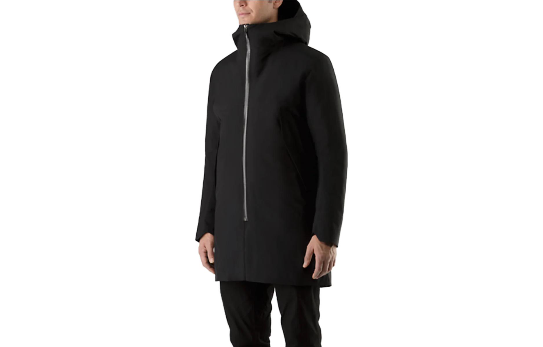 Arcteryx Sawyer Black Fitted Solid Color Zip-Up Hoodie Jacket 16597