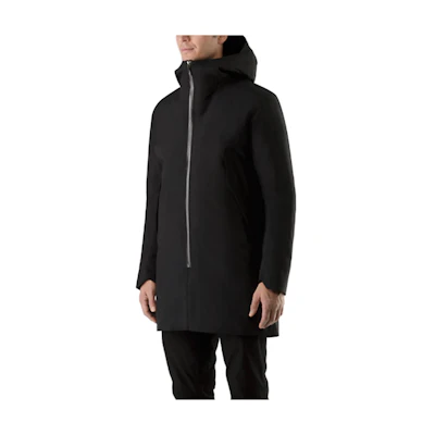 Arcteryx Sawyer Black Fitted Solid Color Zip-Up Hoodie Jacket 16597