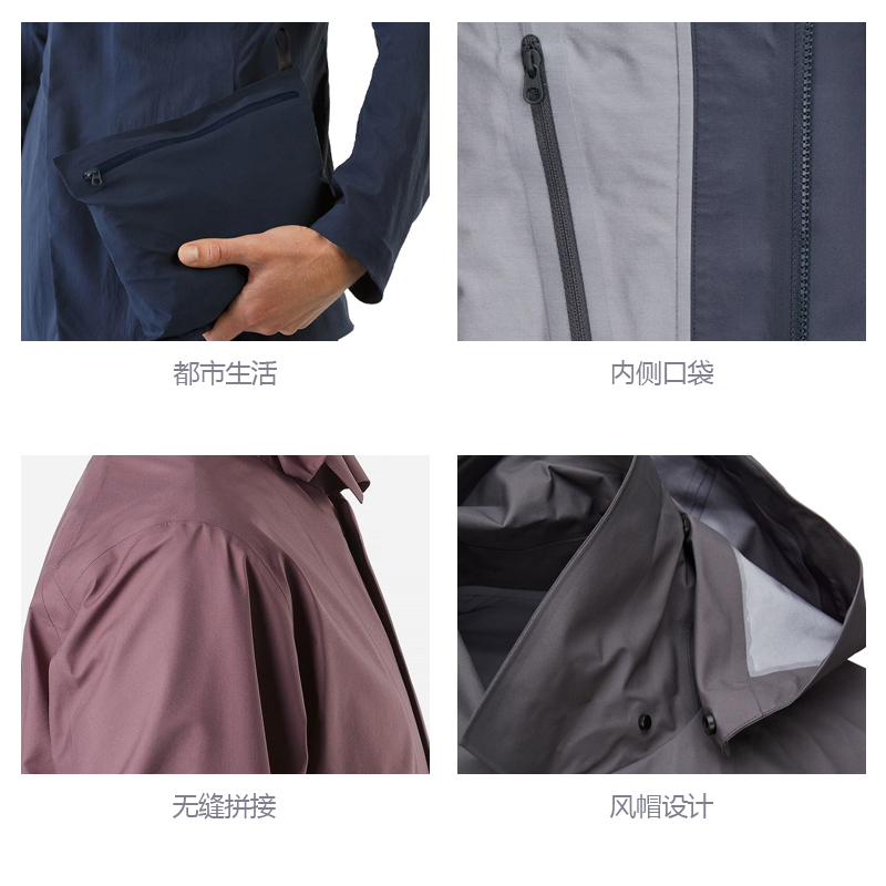 Cheap 始祖鳥 Solano Partition Lt 男士防水防風Gore-Tex連帽外套 19266