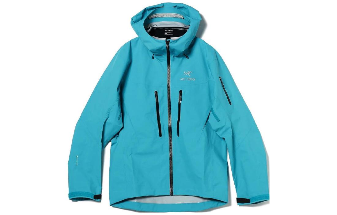 Arcteryx Solid Logo Embroidered Zip Hoodie Jacket Blue 11-18-1407-729