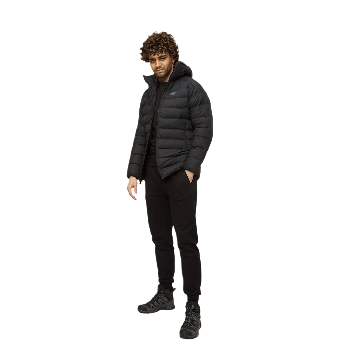 Arcteryx Thorium Solid Color Hooded Zip Jacket  Black X000006585 圖 4